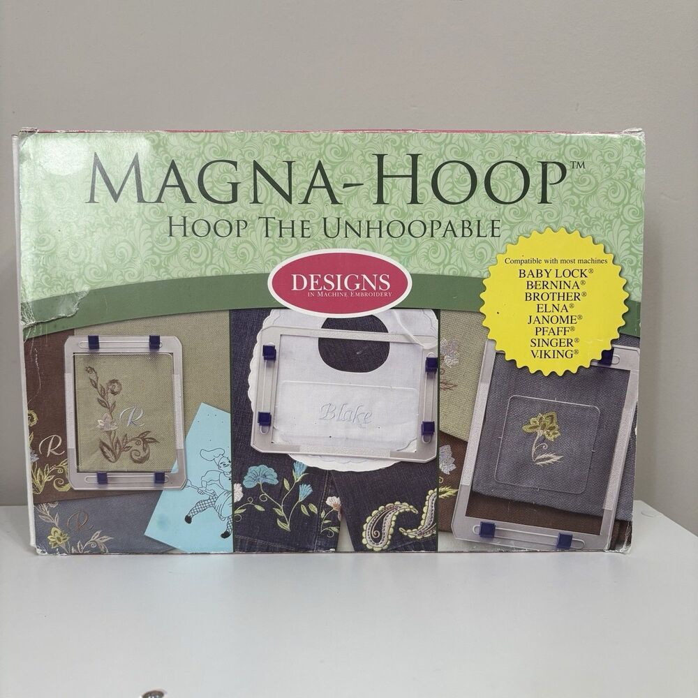 Magna Hoop - Hoop The Unhoopable Baby Lock Brother 5x7 Machine Embroidery Hoop